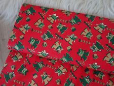 Vintage Stoff Meterware vom Ballen Weihnachten Christmas rot Stiefel b 140 cm