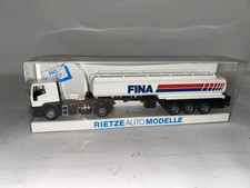 Rietze Iveco Eurotech FINA Tank Sattelzug Benzin Tankstelle