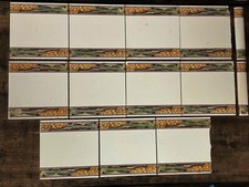 Jugendstil Fliesen um 1910 Kachel floral Ornament Art Nouveau Tile Beeren Gemüse