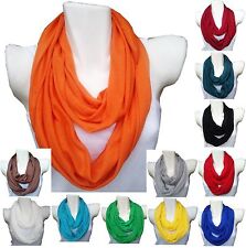 Schlauchschal Rundschal weicher Damen Herren Loop Schal Halstuch Tuch einfarbig