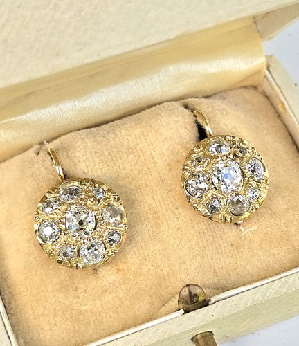 Jugendstil ohrringe diamanten - jugendstil,