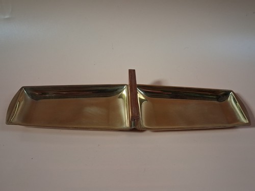 Teak messing schale - -,