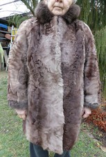 Pelz Mantel / Jacke Nerz,Indisch Lamm  Farbe: braun "demi-buff", Paletot,Top!