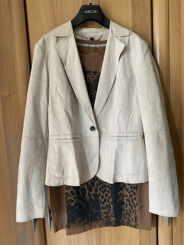 Marccain velourlederjacke - velourlederjacke, gr