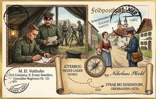 Wwi feldpost 1916 - wwi, jüterbog