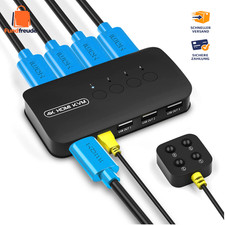 HDMI KVM Switch 4 Port 4K