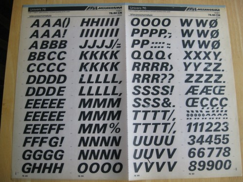 Mecanorma - , letraset)