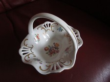 GDR  Wagner&Apel Porzellan Konfektschale - Körbchen Durchbruch  Blumen