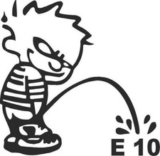 Piss E10 Aufkleber, Moped