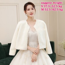 Damen Braut Kunstfell Schal