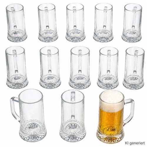 12x akki bierkrug mit - 0,4l,
