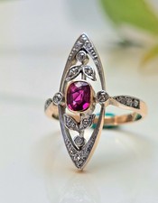 Art Deco Ring Rubin Diamanten