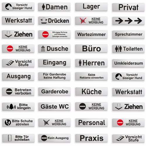 Türschild aluminium - türschild, •