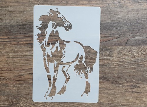 Schablonen pferd stehend - pferd,