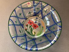 NAGEL Glas handbemalte Schale D 19 cm - Top Zustand