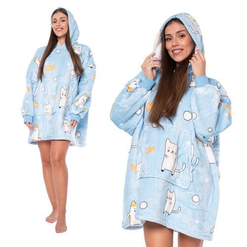 Oversize hoodie decke 2in1 - hoodie,