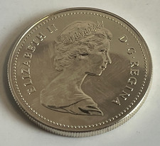 1980er Silber Münze Elizabeth II Canada Dollar 100 Jahre Arktische Geb  24g 36mm