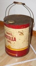 shell rotella diesel motor öl dose blech oel behälter alt oldtimer deko 20l fass