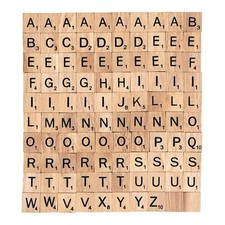 100x SCRABBLE ERSATZTEILE Holz