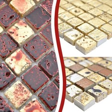 Naturstein Resin Mosaikfliesen Lucky Badezimmer Duschen Design Wohnbereich Küche