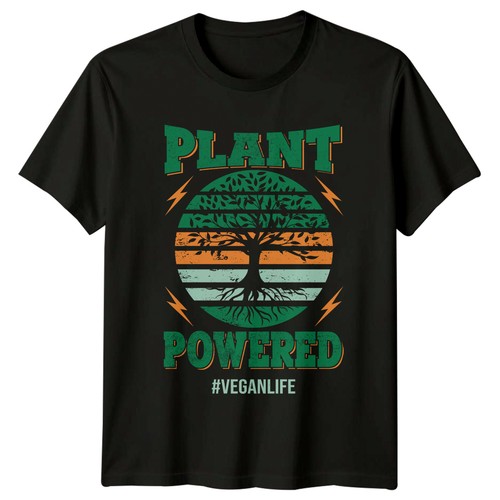Plant powered vegan shirt - vegan, t-shirt