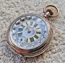 Antike Bauern Taschenuhr Jäger Hund 800er Silber Steirisch Jagd Jugendstil Uhr