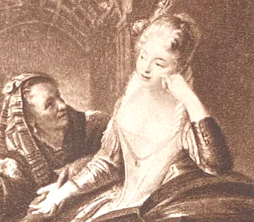 Alte lithographie rokoko - alte,
