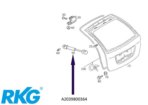 Gasdruckfeder heckklappe - gasdruckfeder,