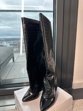 Höhe Schuhe Schwarz- Große