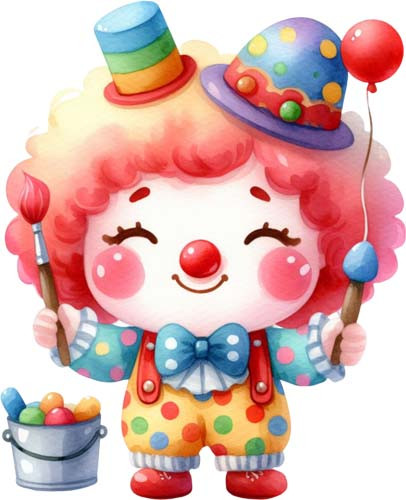Bunte niedliche baby clown - niedliche,