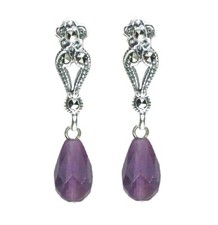 Ohrstecker Amethyst Tropfen +