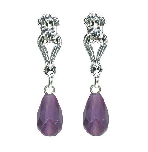 Ohrstecker amethyst tropfen - amethyst,