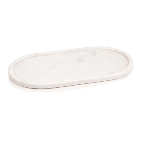 Oval marmor serviertablett - oval,