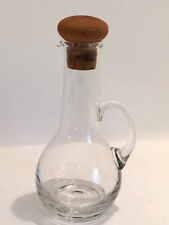 Karaffe Glas mit Stöpsel aus Korken und Holz 350 ml Likör Rum Dekoration 70er 