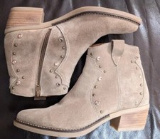 Wunderschöne SIENNA Wildleder Stiefeletten Sommer Boots Beige Camel Gr. 39 NEU