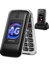 USHINING 4G Seniorenhandy ohne Vertrag, Klapphandy Großtasten 