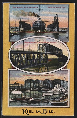 Kiel schwimmdock für - ak, kiel,