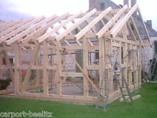 Fachwerk Garage - Dortmund, Satteldach KVH 11,00 x 6,00 m als Bausatz