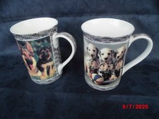 2 Tassen Kaffeetassen Kaffeebecher Hundebilder, Schäferhund, Dalmatiner, 200 ml