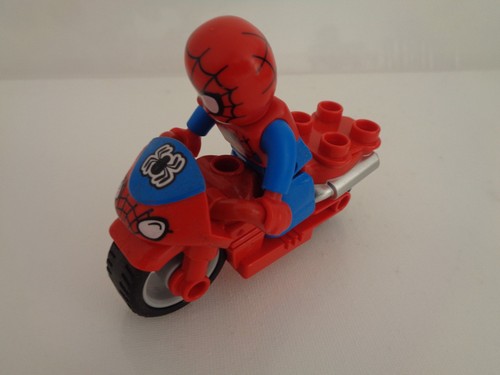 Duplo spiderman motorrad - spiderman, mit
