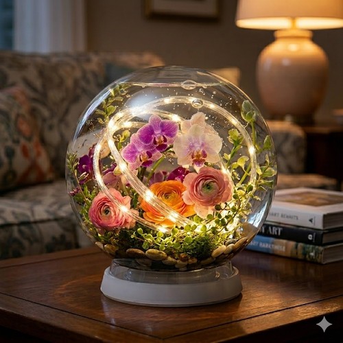Led blumenaquarium glasvase - led, blumenaquarium,glasvase
