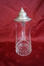 Bierbrauerei Becker Anno 1877 Bierkrug mit Zinndeckel