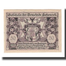 [#665394] Geldschein, Österreich, Hohenzell O.Ö. Gemeinde, 50 Heller, Texte, 192