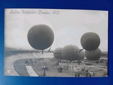 Foto-AK Ballon Wettfahrt Dresden 1912" Rennbahn Dresden-Reick