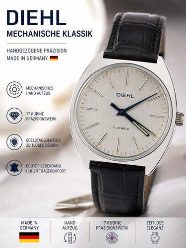 Diehl vintage armbandherrenuhr - vintage,