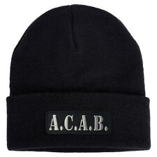 A.C. A.B. Mütze in schwarz Beanie AC AB Hooligan 13 12 Ultras AC/AB black Winter