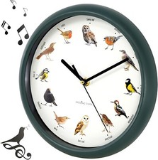 Singvogel Wanduhr Kuckuck hängend sprechend Glockenspiel Uhr 12 Vogelarten