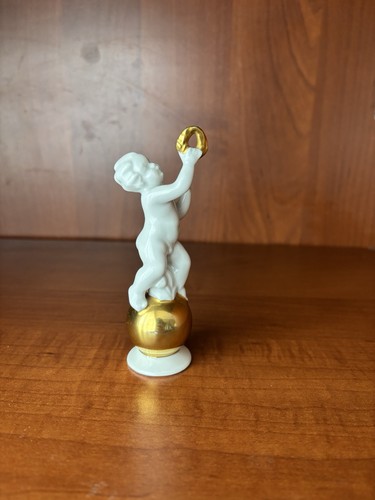 Porzellanfigur engel putto - porzellanfigur,