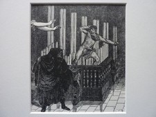 MAX ERNST - Zinkätzung / Collage 1956 "Die 100-Köpfige Frau" !!!!