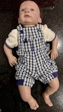 Reborn lebensechte 20 Zoll Babypuppe "Harry" von Gudrun Legler mit weichem Körper